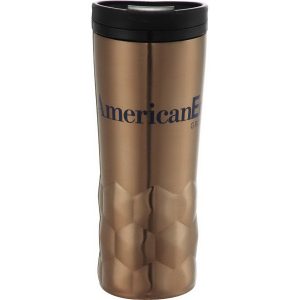 rose gold geometric tumbler